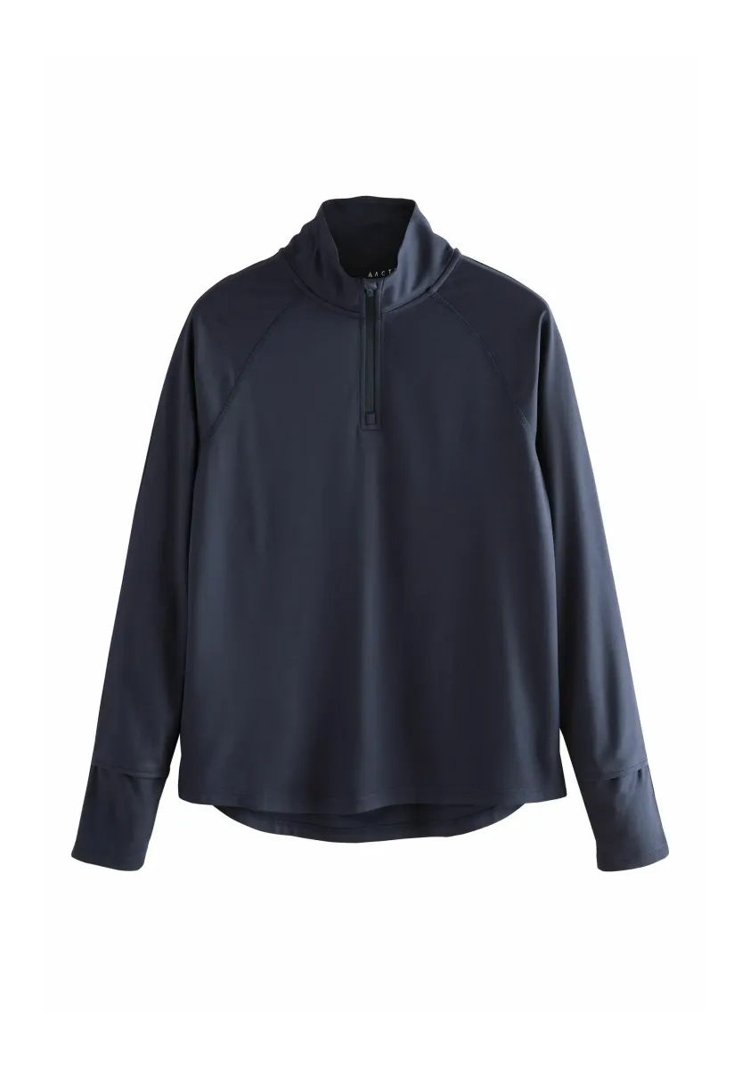 REGULAR FIT - ACTIVE QUARTER ZIP RUNNING - Langarmshirt - navy