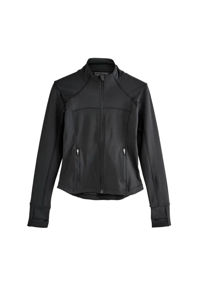 REGULAR FIT ACTIVE ZIP THROUGH YOGA - Trainingsjacke - black