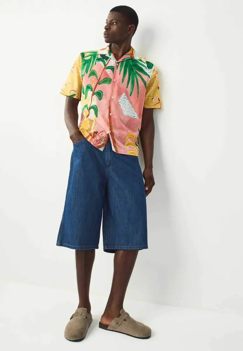 REGULAR FIT - ALEC CUMMINGS PRINTED SHORT SLEEVE - Hemd - pink