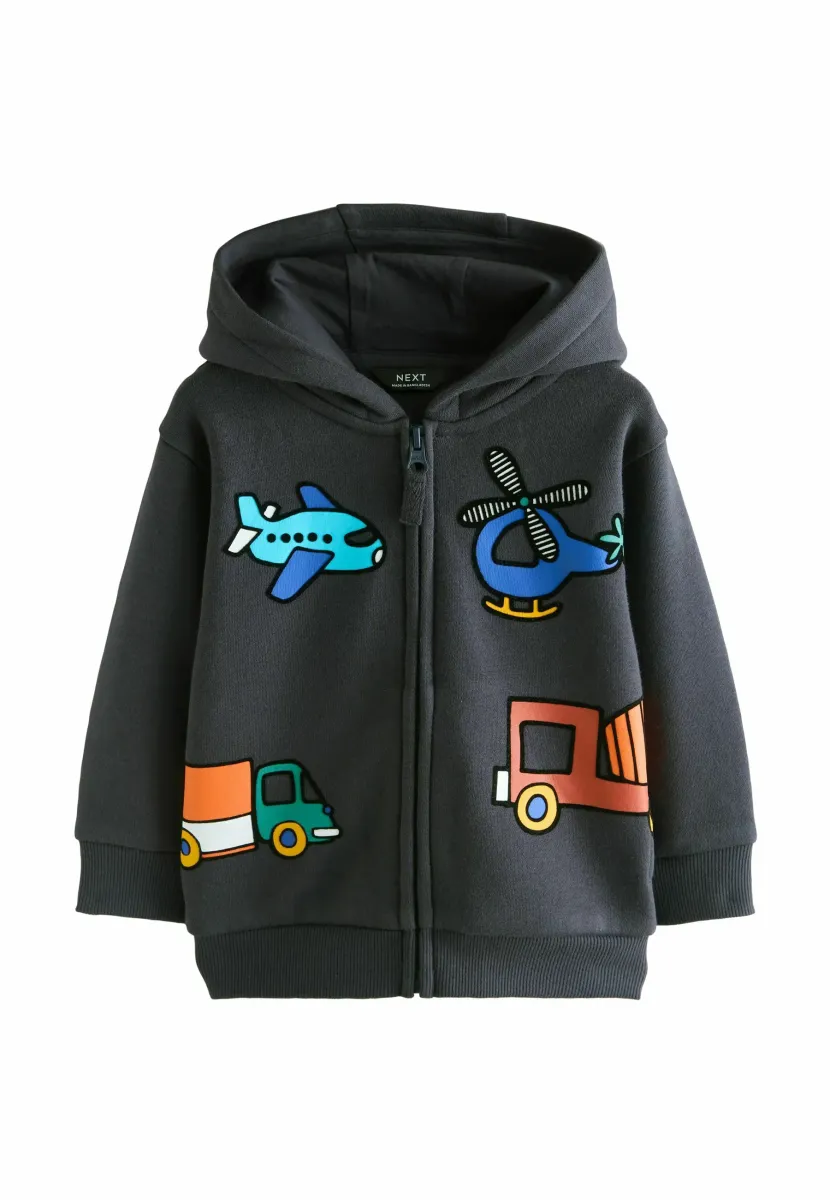 REGULAR FIT - ALL OVER THROUGH - Sweatjacke - navy