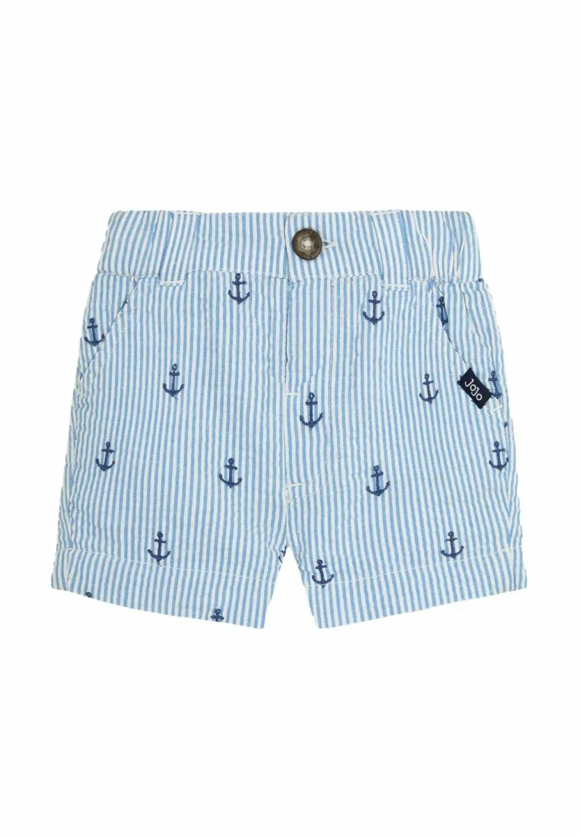 REGULAR FIT - ANCHOR EMBROIDERED - Shorts - blue