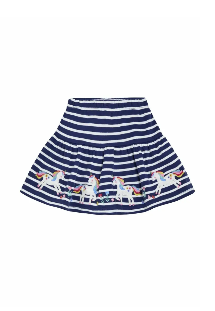 REGULAR FIT APPLIQUÉ  - A-Linien-Rock - navy blue unicorn