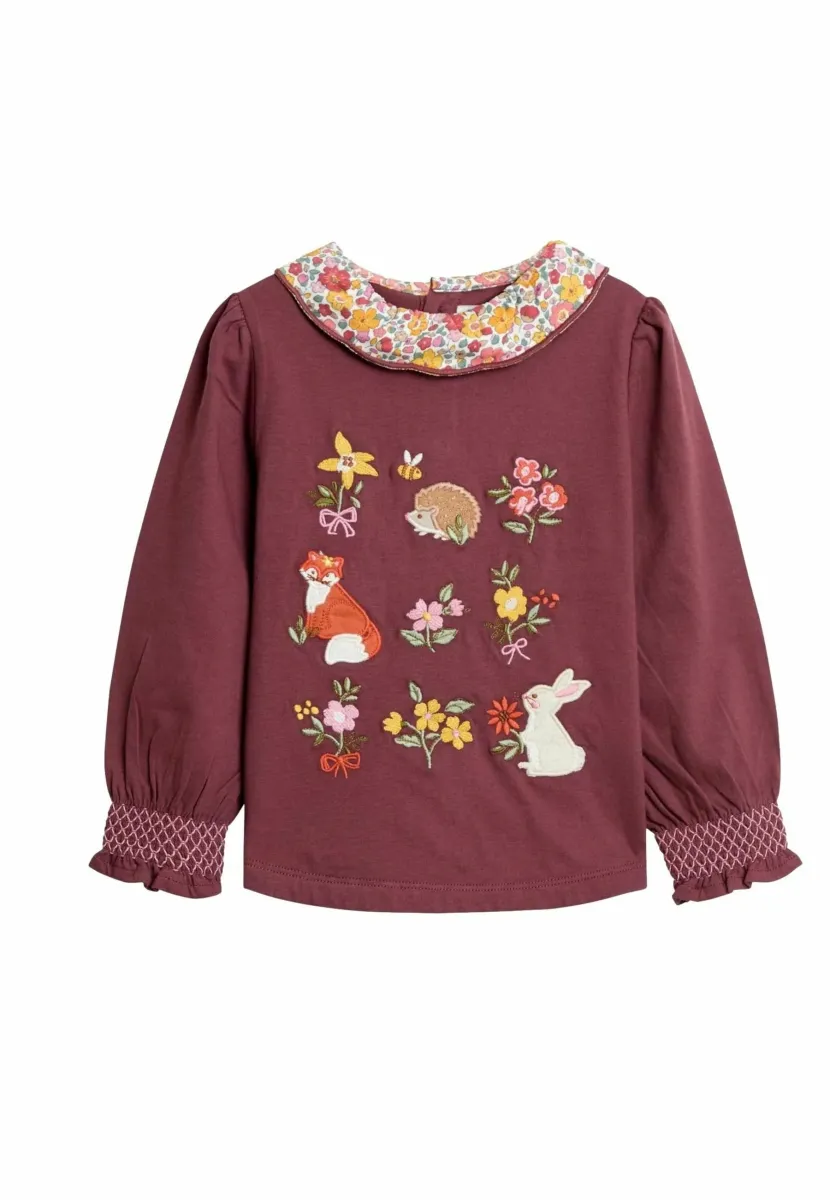 REGULAR FIT - APPLIQUÉ DITSY  - Langarmshirt - purple