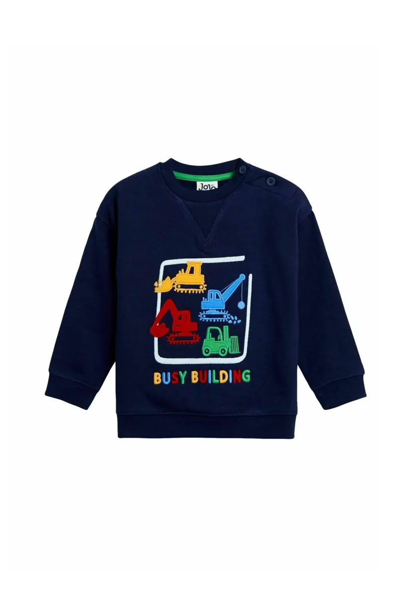 REGULAR FIT - APPLIQUÉ DROP SHOULDER - Sweatshirt - light blue