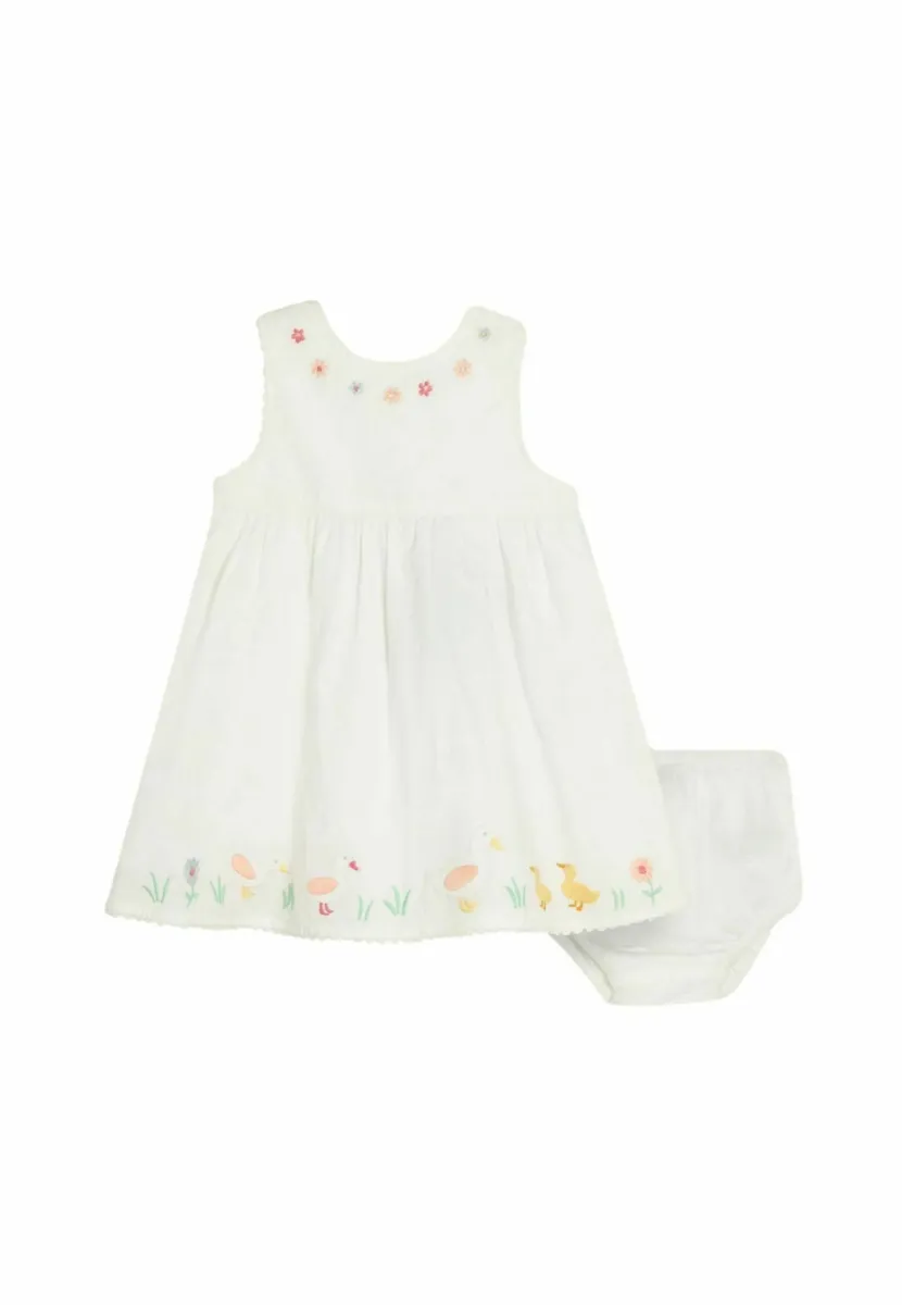 REGULAR FIT APPLIQUÉ - Freizeitkleid - white duck floral