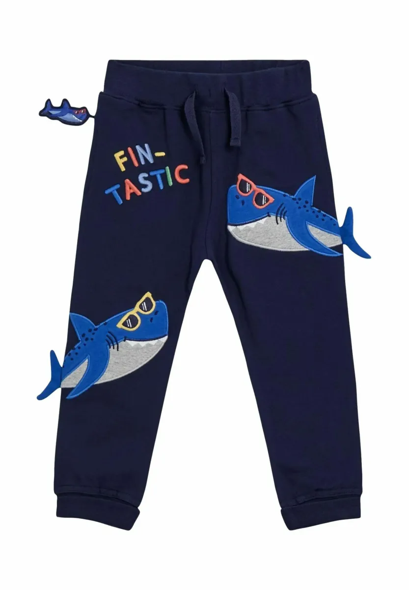 REGULAR FIT -  APPLIQUÉ JOGGERS  - Jogginghose - navy shark