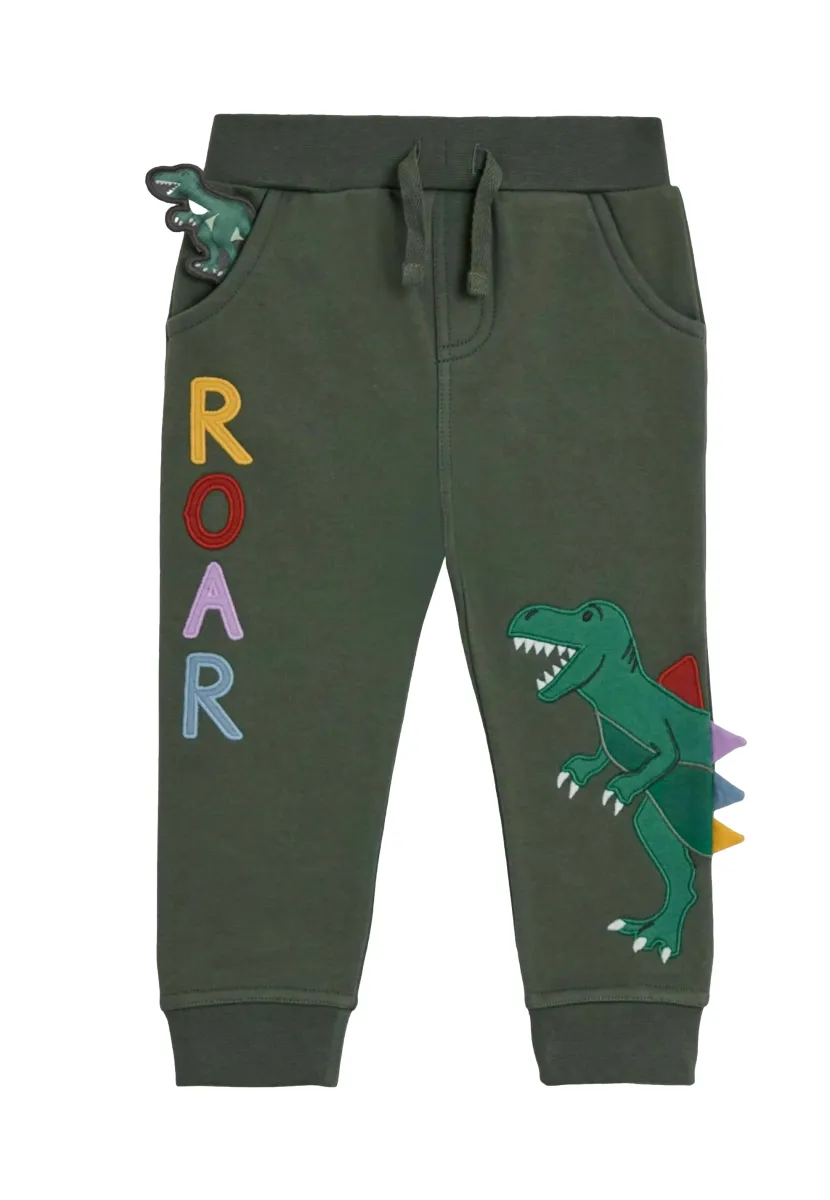 REGULAR FIT APPLIQUÉ  - Jogginghose - khaki green roar