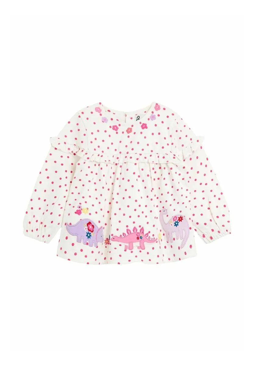 REGULAR FIT-APPLIQUÉ - Langarmshirt - cream