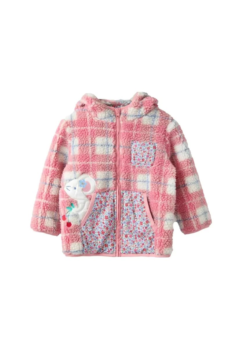 REGULAR FIT - APPLIQUÉ REVERSIBLE - Fleecejacke - pink mouse