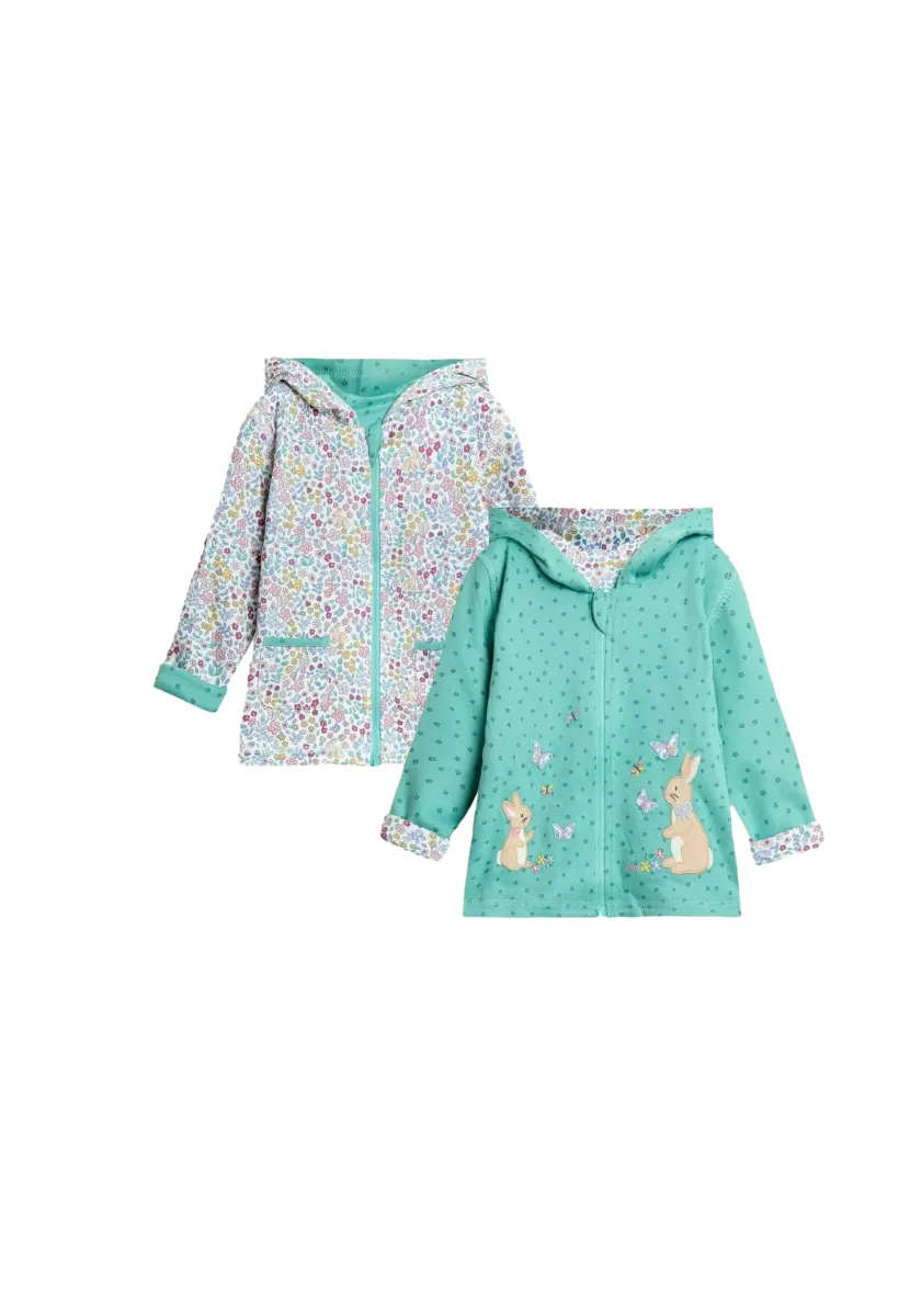 REGULAR FIT - APPLIQUÉ REVERSIBLE - Sweatjacke - blue