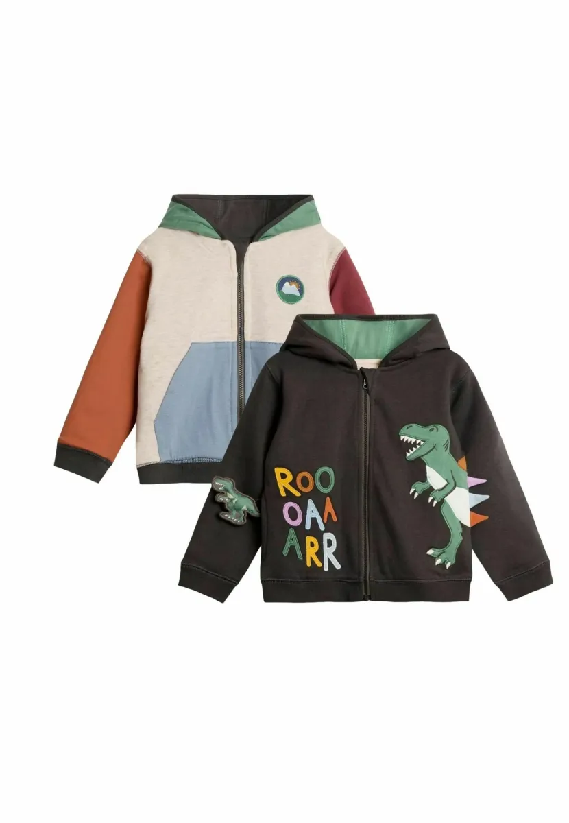 REGULAR FIT - APPLIQUÉ REVERSIBLE  - Sweatjacke - grey
