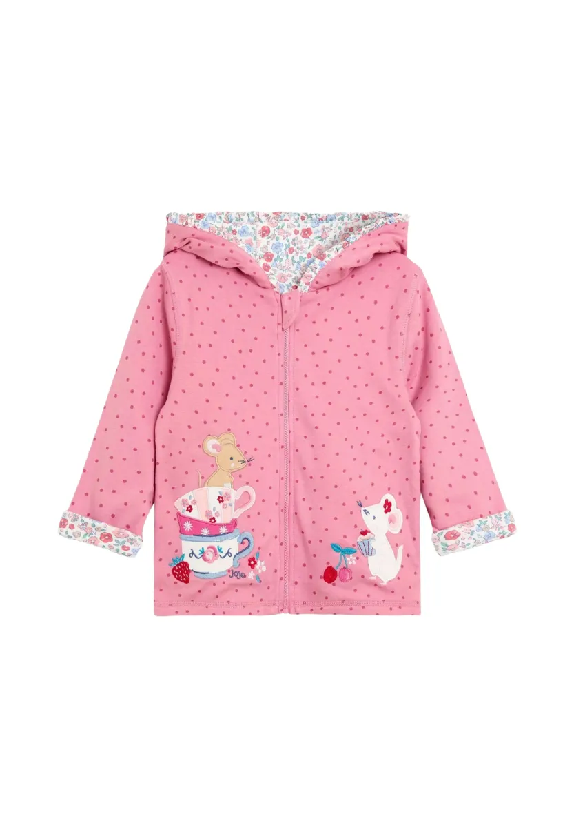 REGULAR FIT - APPLIQUÉ REVERSIBLE - Sweatjacke - pink