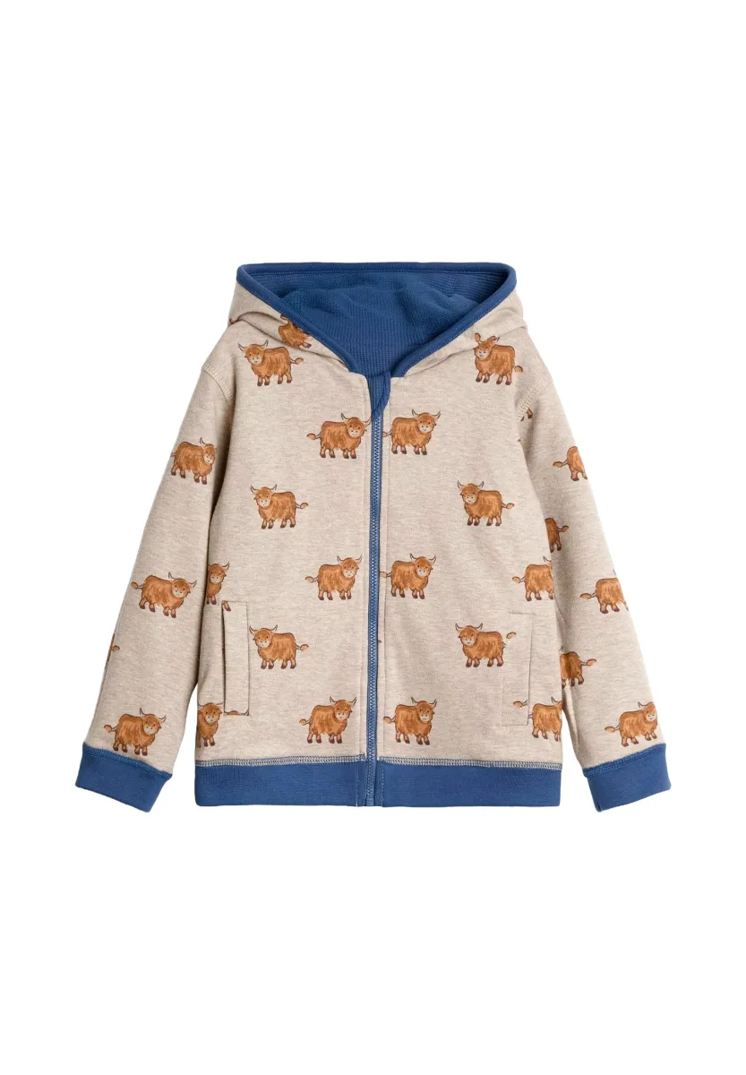 REGULAR FIT - APPLIQUÉ REVERSIBLE  - Sweatjacke - sky blue