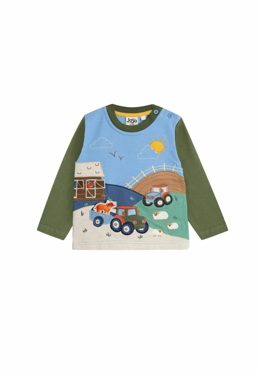 REGULAR FIT - APPLIQUÉ SCENE  - Langarmshirt - green