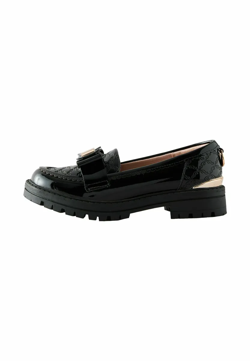 REGULAR FIT - BACK TO SCHOOL CHUNKY LOAFER WITH BOW - Slipper - black