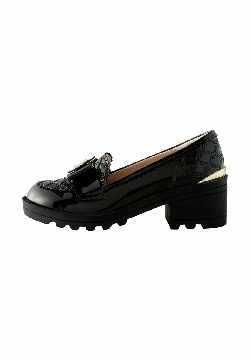 REGULAR FIT - BACK TO SCHOOL LOAFER WITH BOW - Slipper - black