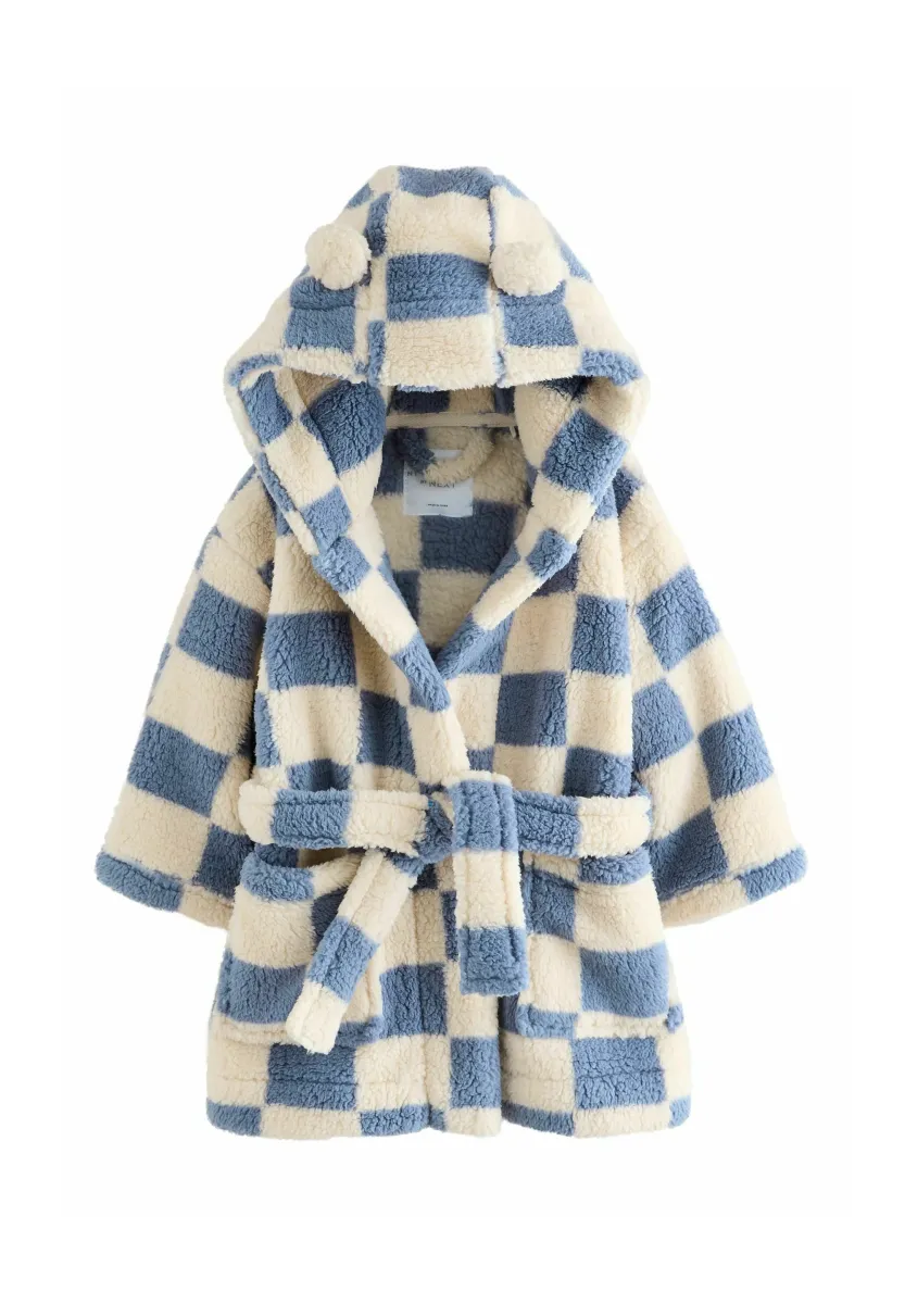 REGULAR FIT - Bademantel - blue ecru checkerboard