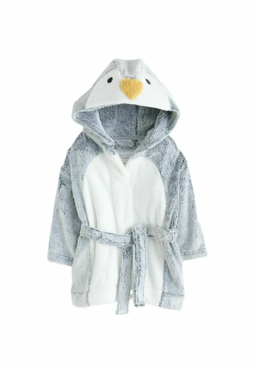 REGULAR FIT - Bademantel - grey white penguin