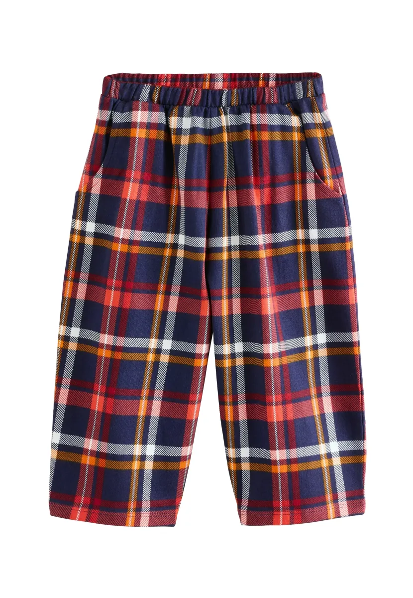 REGULAR FIT - BARREL - Stoffhose - navy check