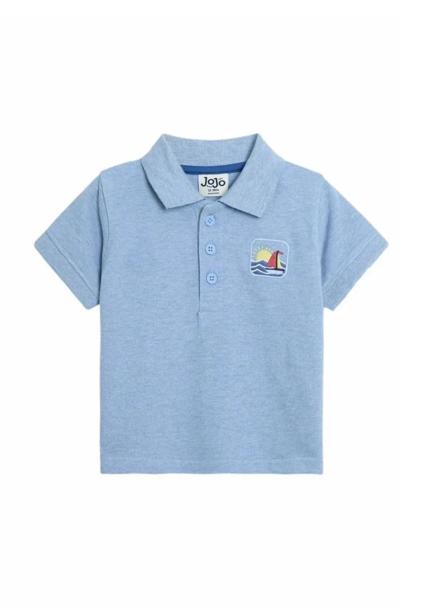 REGULAR FIT - BEACH EMBROIDERED BADGE  - Poloshirt - blue