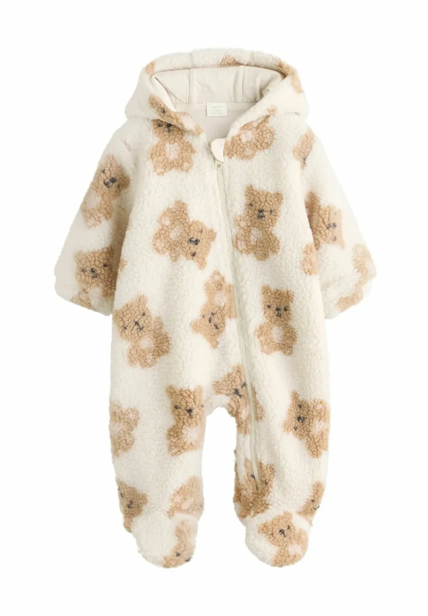 REGULAR FIT - BEAR ALL OVER PRINT BORG  - Jumpsuit - natural