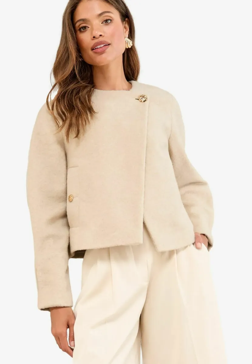 REGULAR FIT  - Übergangsjacke - cream