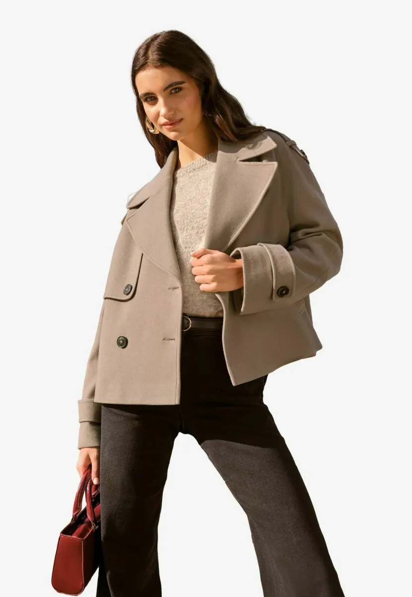 REGULAR FIT - Übergangsjacke - taupe