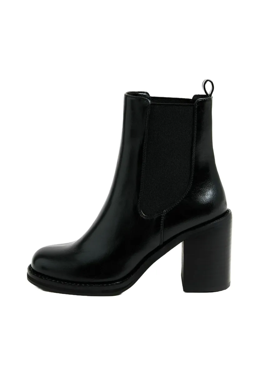 REGULAR FIT -  BLOCK HEEL CHELSEA  FIT   - Stiefelette - black