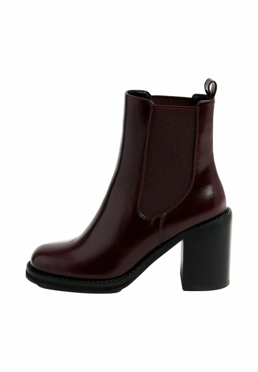 REGULAR FIT -  BLOCK HEEL CHELSEA  FIT   - Stiefelette - burgundy red