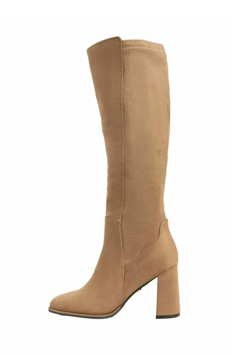 REGULAR FIT - BLOCK - High Heel Stiefel - taupe