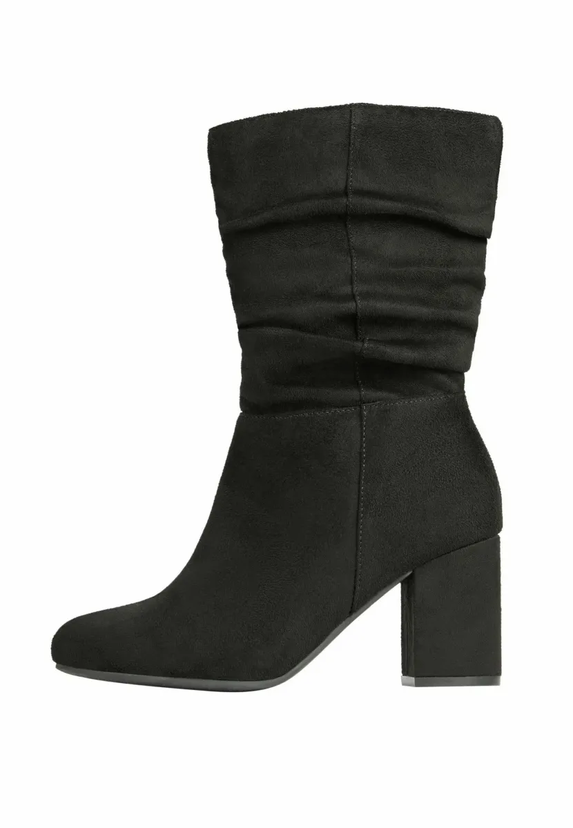 REGULAR FIT - BLOCK RUCHED  - Stiefelette - black