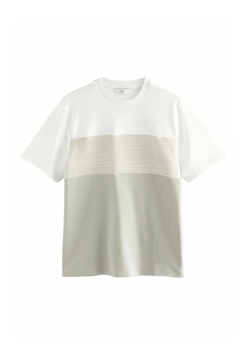 REGULAR FIT BLOCK  - T-Shirt print - grey