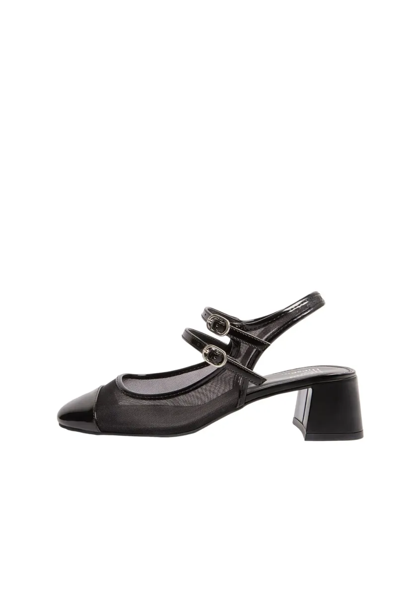 REGULAR FIT - BLOCK  TOECAP DOUBLE  MARY JANE COURTS . - Pumps - black