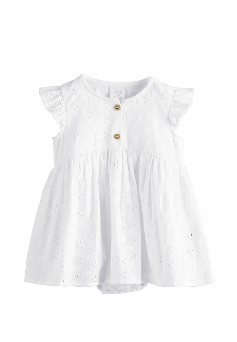REGULAR FIT - Blusenkleid - white