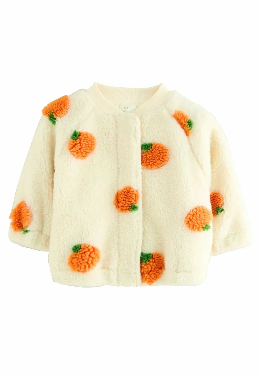 REGULAR FIT - BORG - Fleecejacke - cream pumpkin