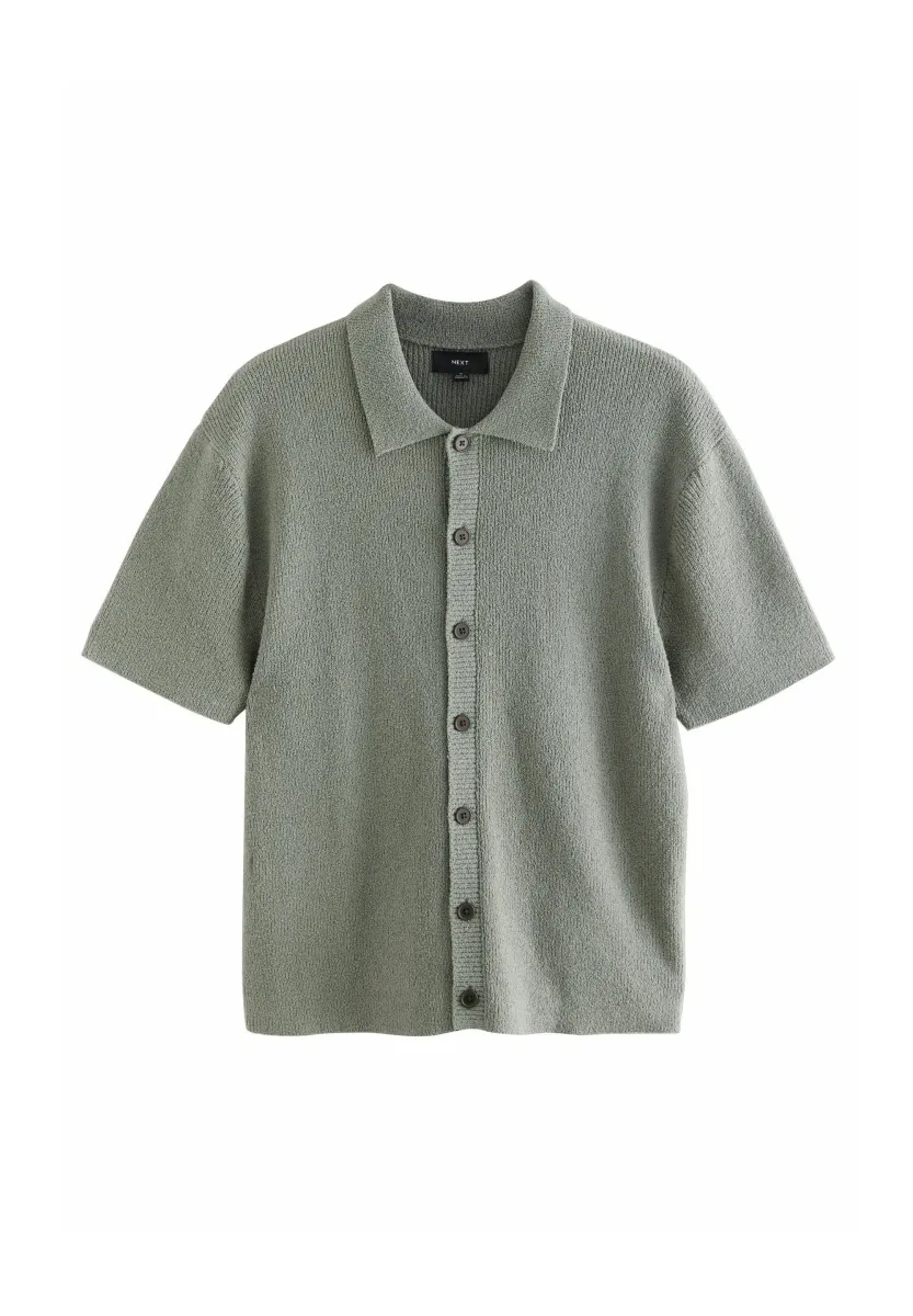 REGULAR FIT-BOUCLÉ  BUTTON THROUGH - Hemd - green