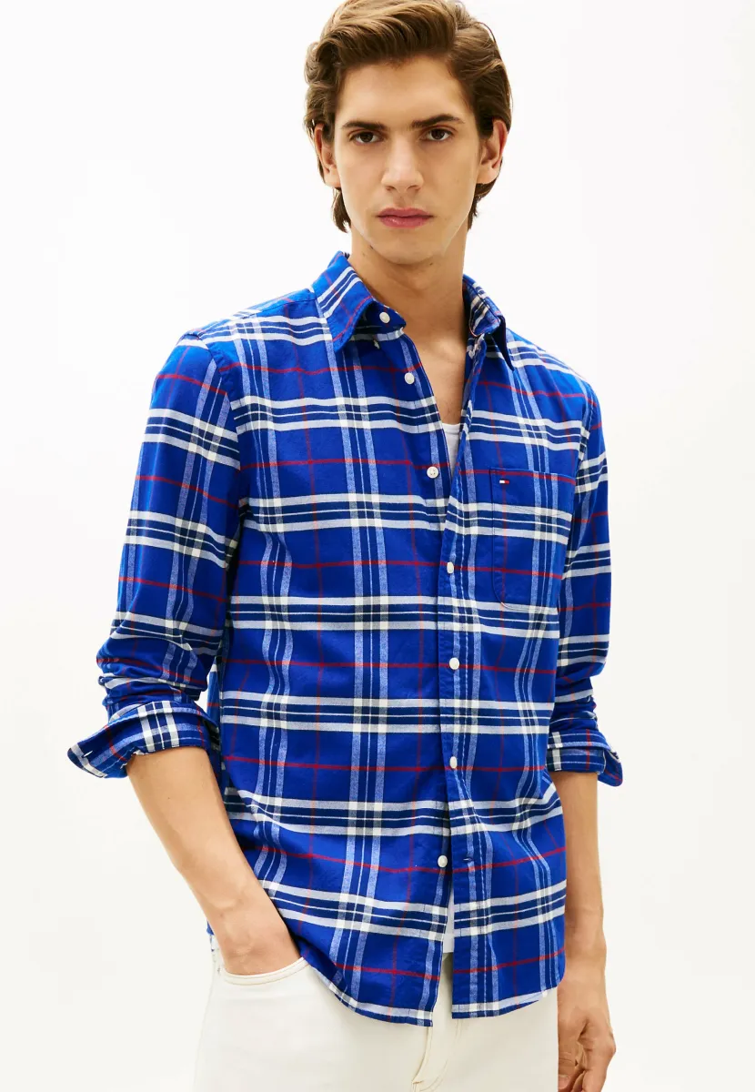 REGULAR FIT BRUSHED OXFORD CHECK  - Hemd - wedge blue   check