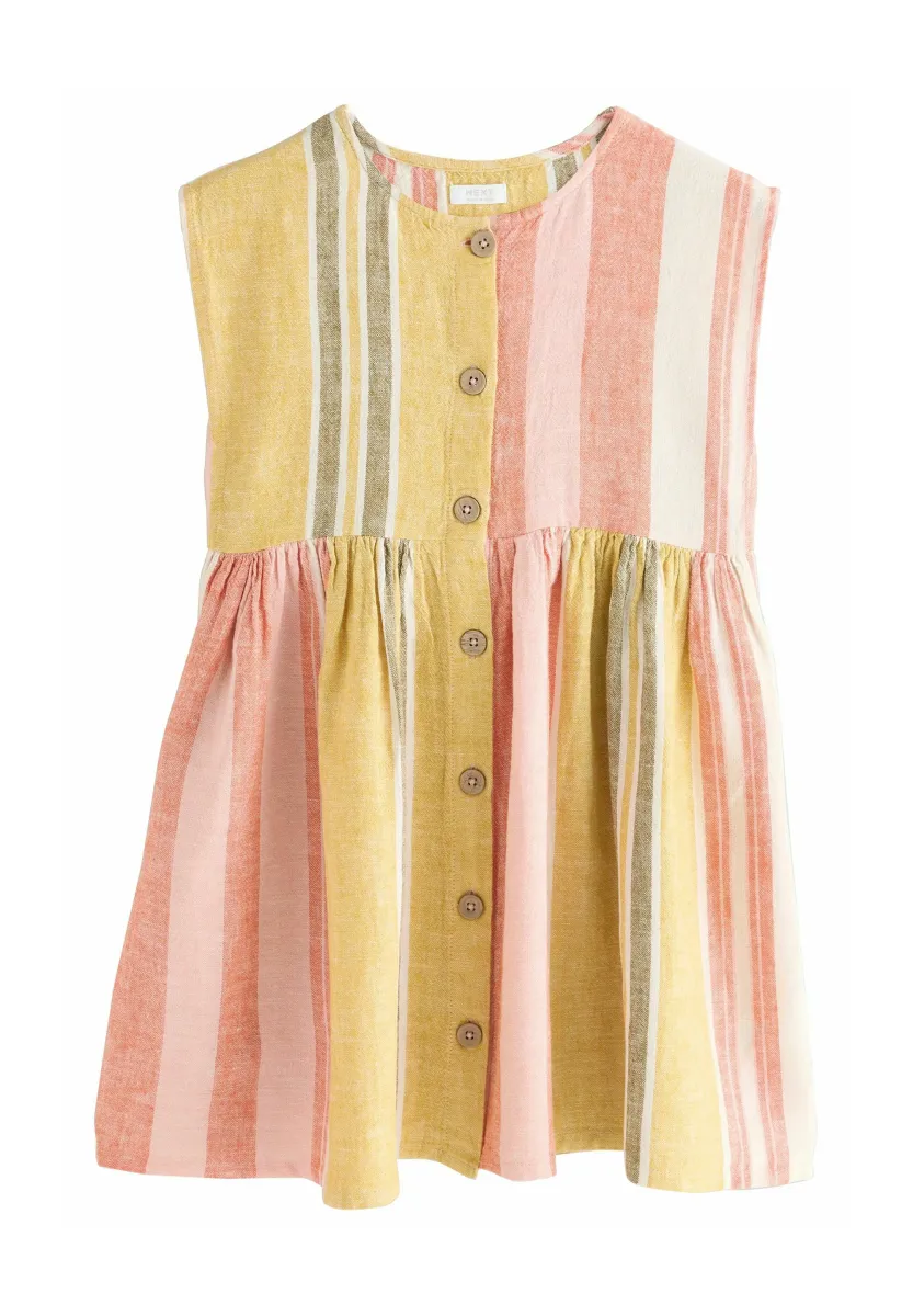 REGULAR FIT - BUTTON THROUGH - Freizeitkleid - rust pink stripe