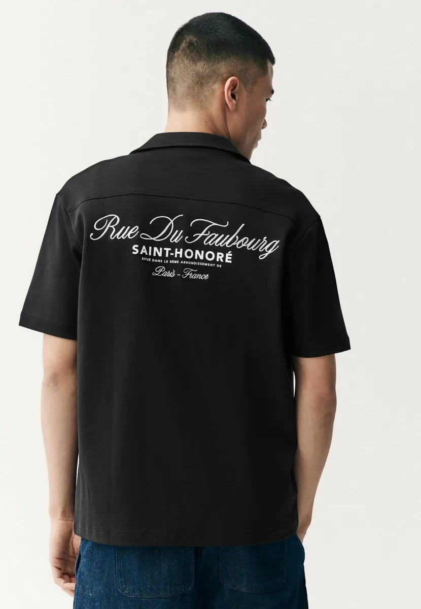 REGULAR FIT - BUTTON THROUGH - Hemd - black text