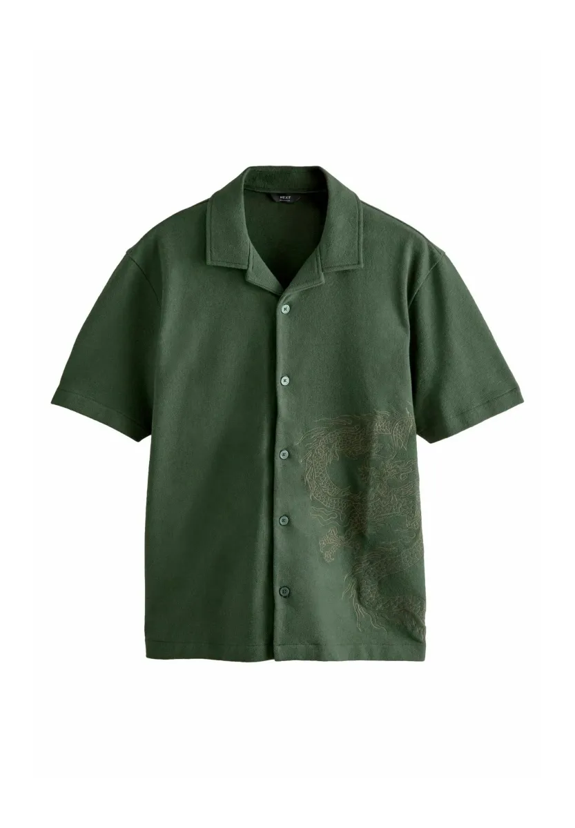 REGULAR FIT - BUTTON THROUGH - Hemd - green tiger