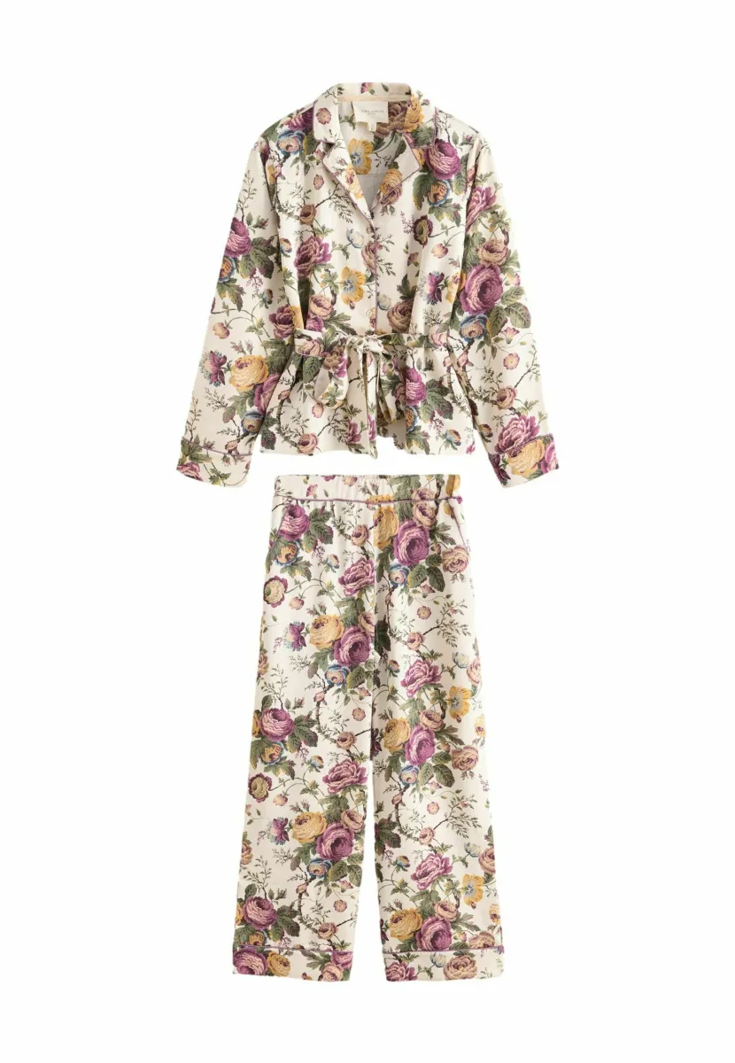 REGULAR FIT- BUTTON THROUGH SET - Nachtwäsche Set - champagne gold