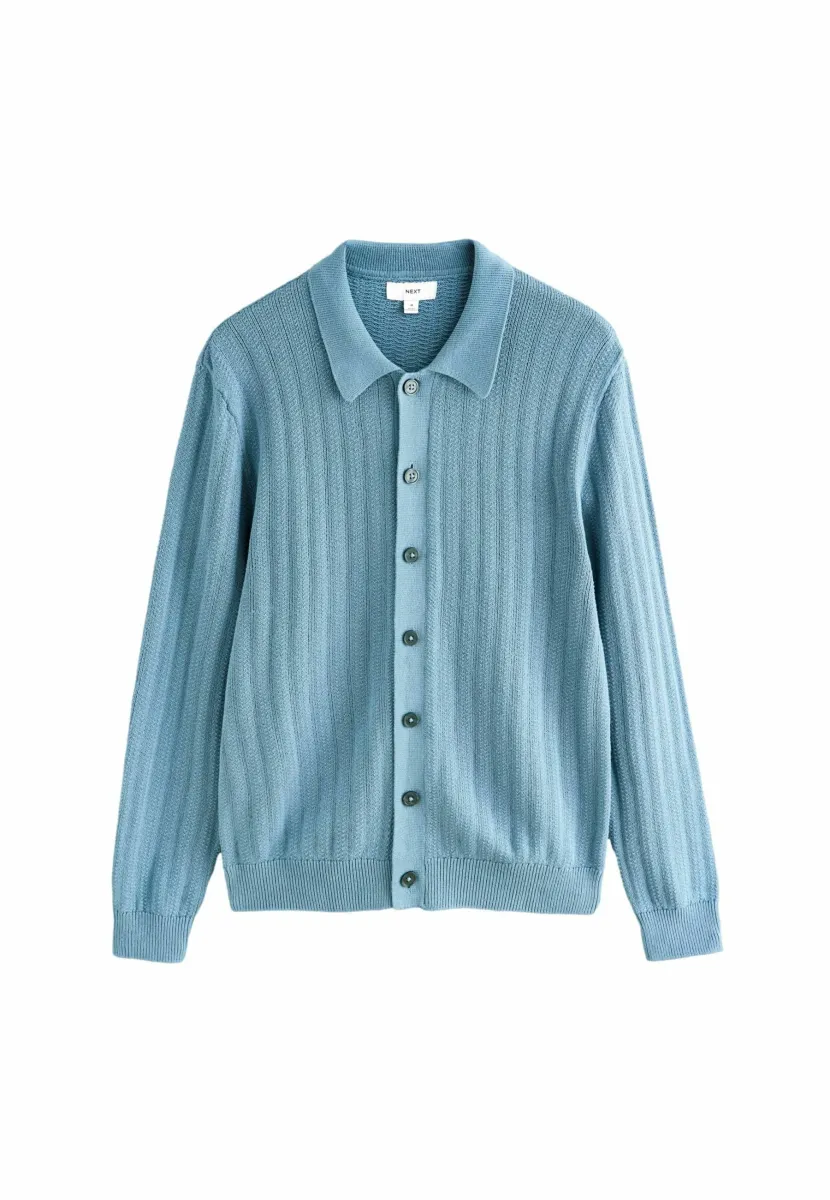 REGULAR FIT BUTTON-THROUGH  - Strickjacke - blue