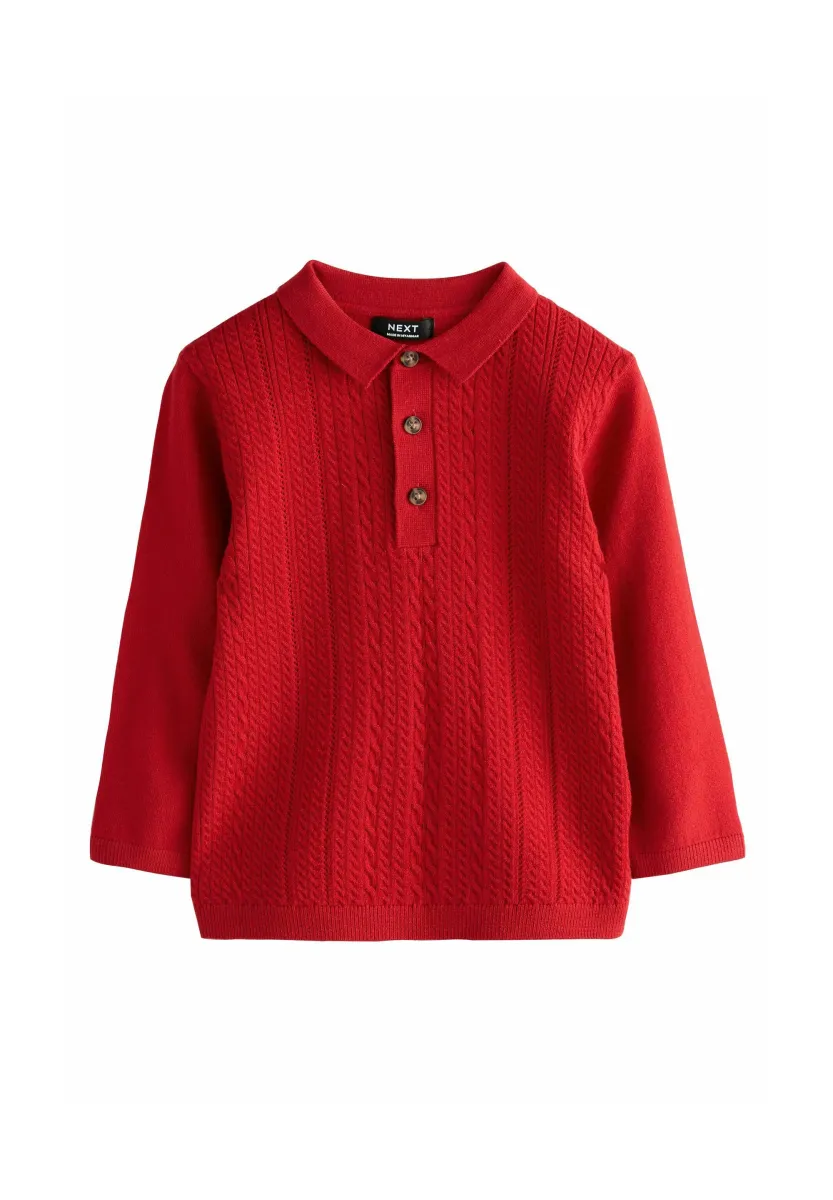 REGULAR FIT - CABLE - Langarmshirt - red
