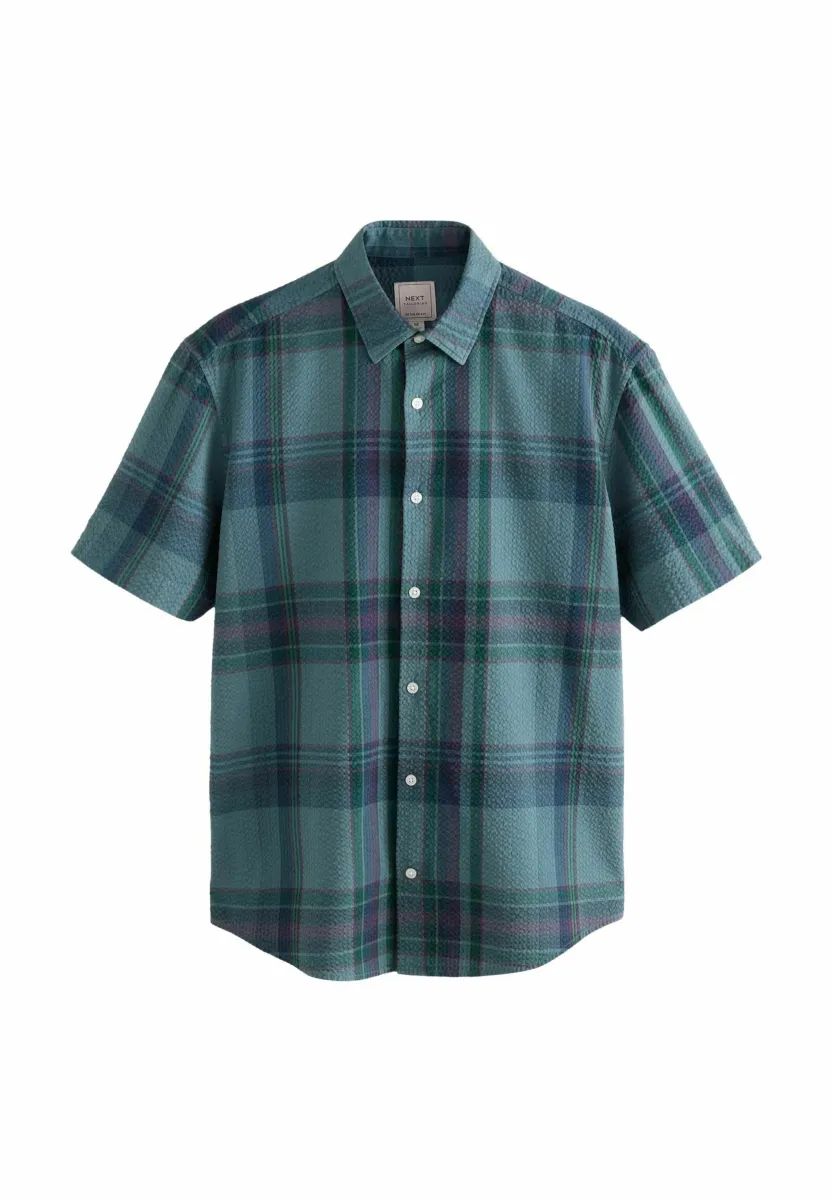 REGULAR FIT CHECK SHORT SLEEVE SMART  - Hemd - blue green madras