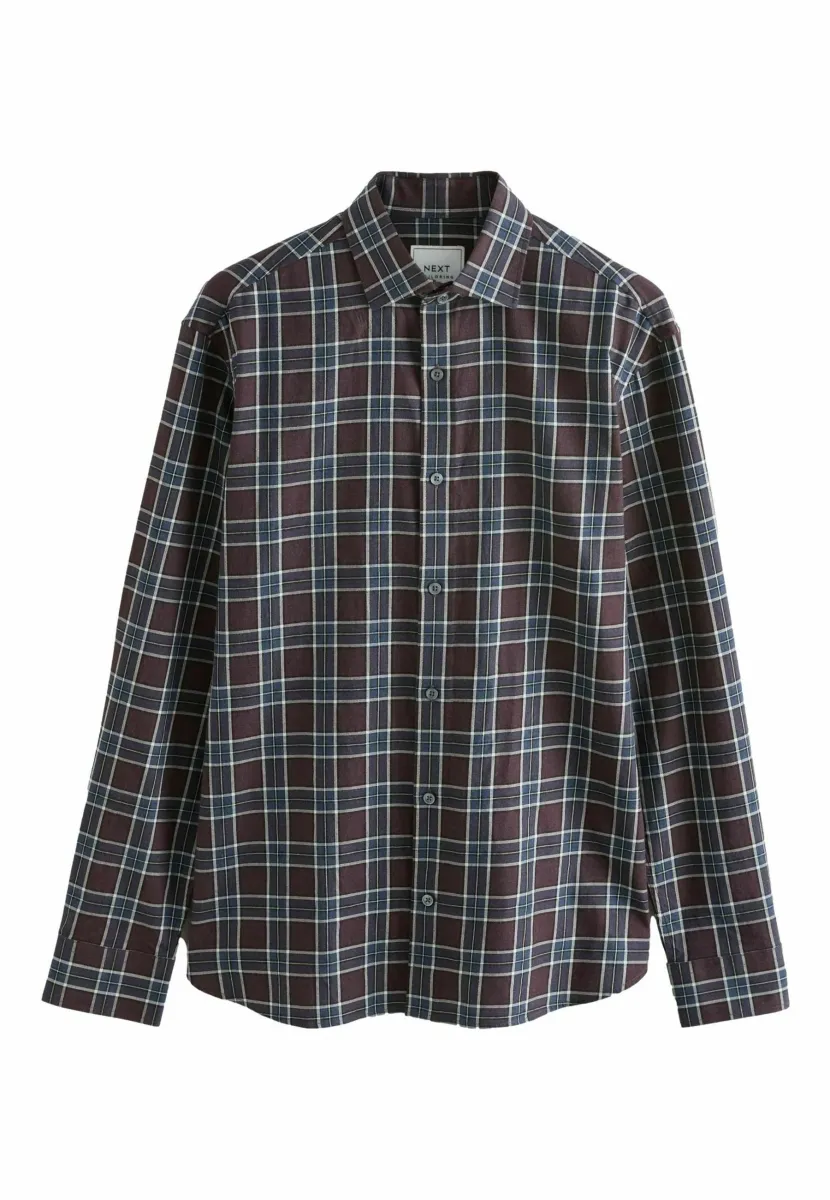 REGULAR FIT - CHECK SOFT TOUCH SMART LONG SLEEVE - Hemd - burgundy red