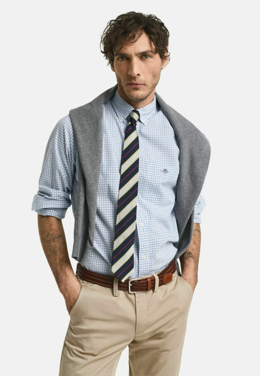 REGULAR FIT CHECKED  - Hemd - college blue