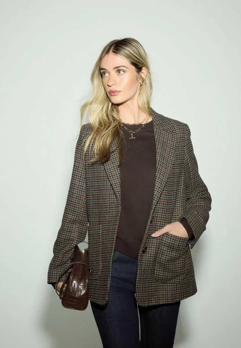 REGULAR FIT - CHECKED HERITAGE BRUSHED - Blazer - multi