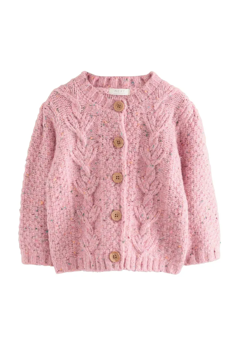REGULAR FIT - CHUNKY BOBBLE - Strickjacke - pink