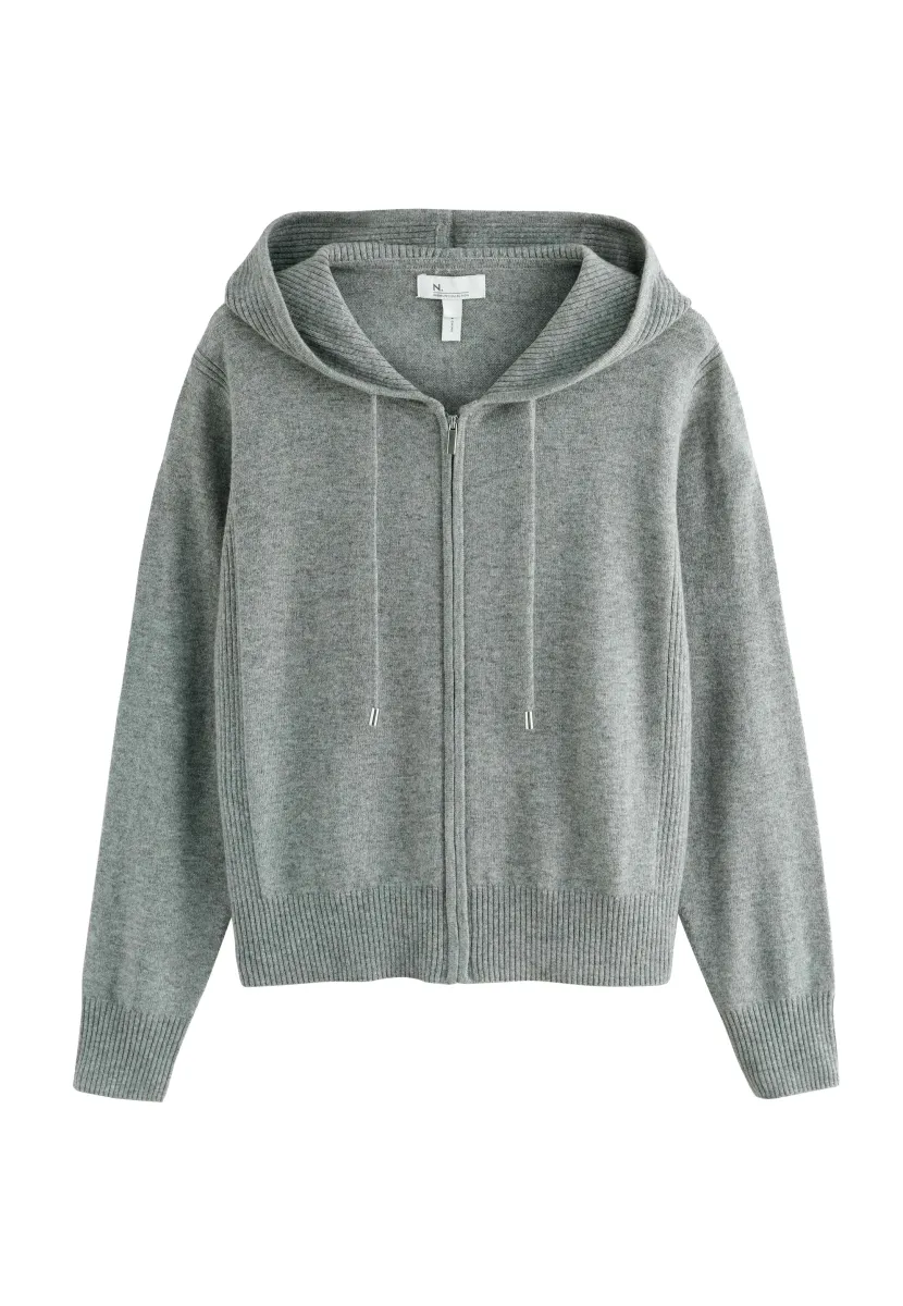 REGULAR FIT  CO-ORD  ZIP UP  - Kapuzenpullover - grey