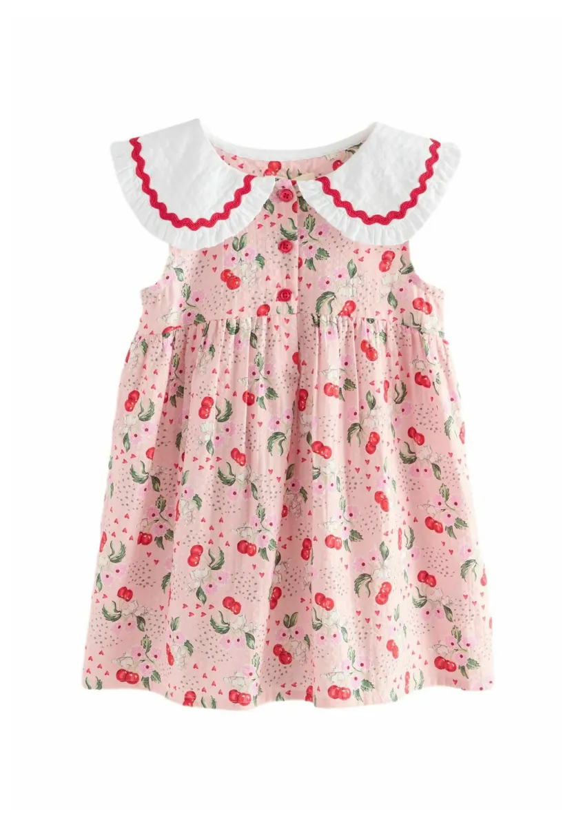 REGULAR FIT-COLLAR - Freizeitkleid - pink cherry print
